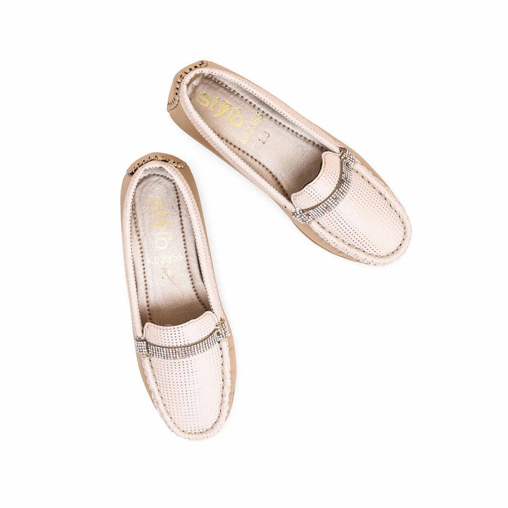 Girls Golden Formal Moccasin KD2355