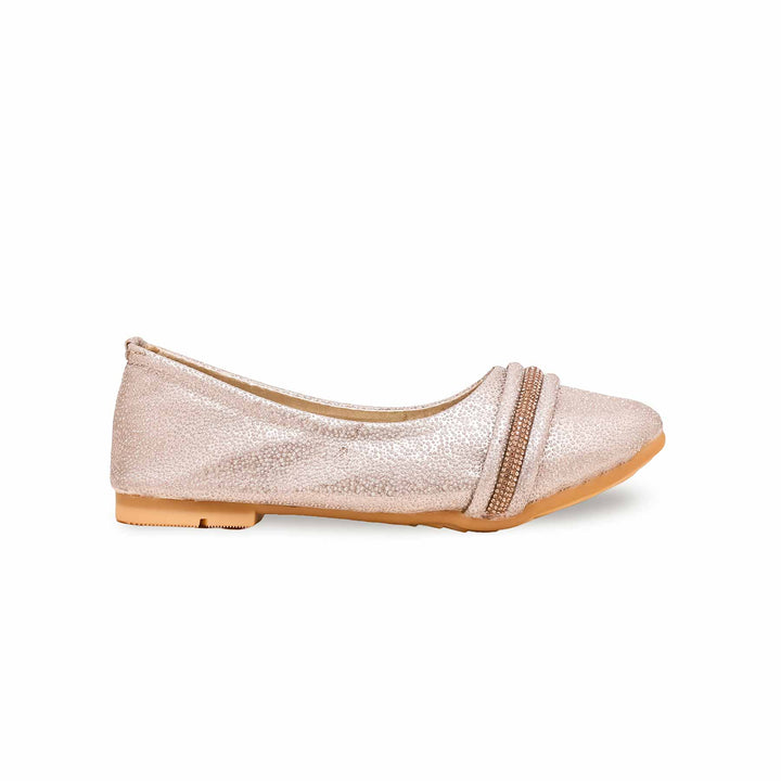 Girls Golden Fancy Pumps KD2422