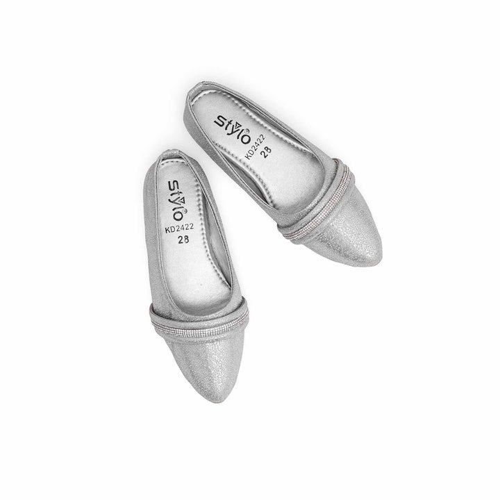 Girls Silver Fancy Pumps KD2422