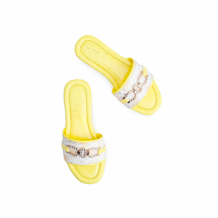 Girls Yellow Casual Slipper KD5558