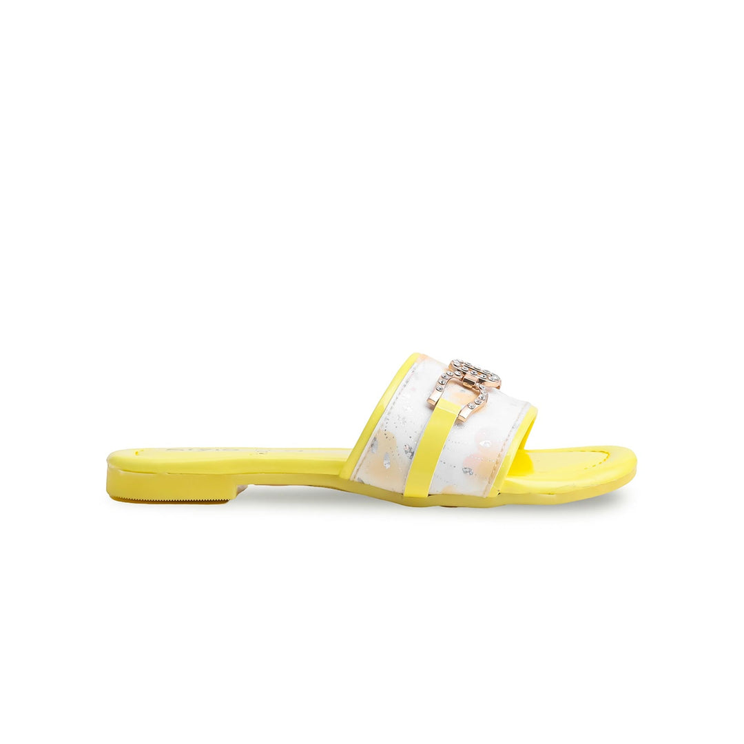 Girls Yellow Casual Slipper KD5558