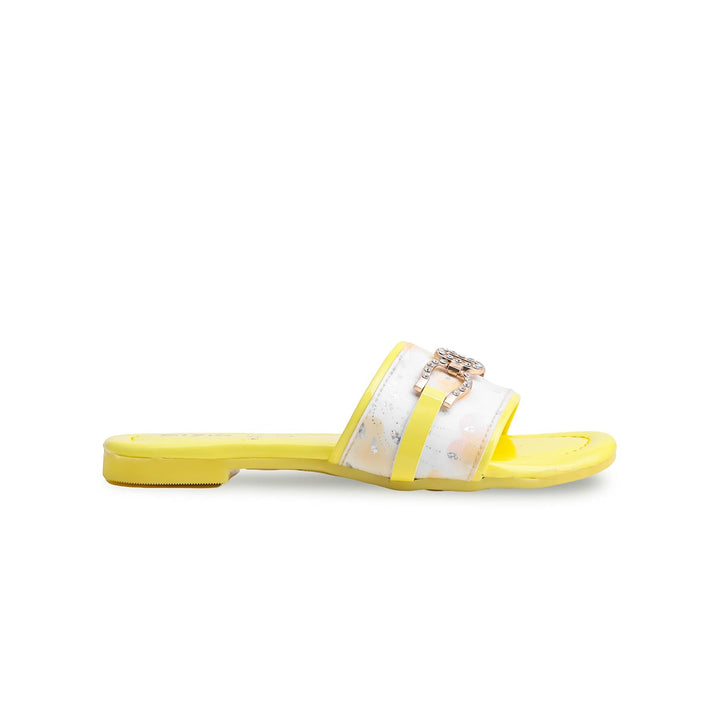 Girls Yellow Casual Slipper KD5558