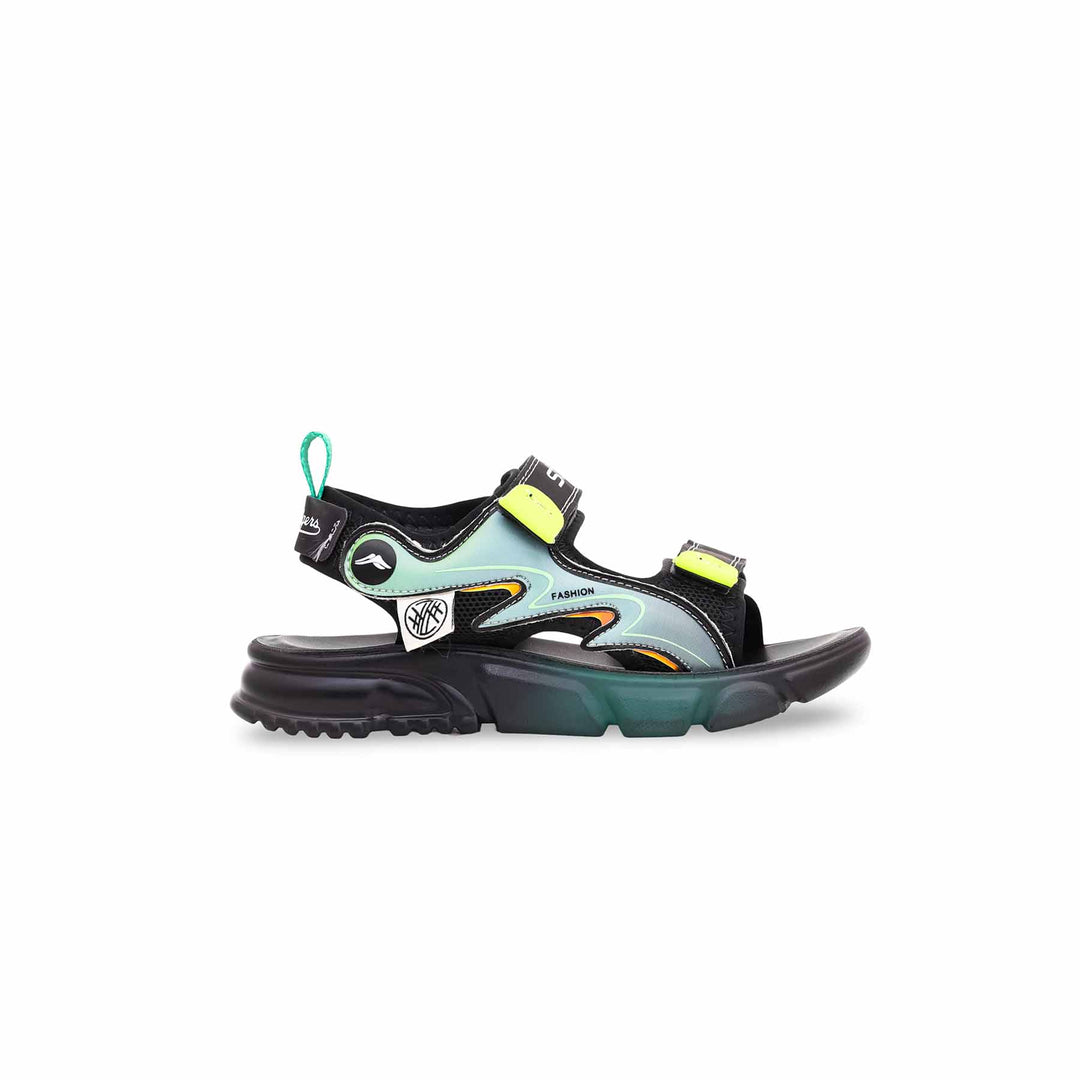 Boys Black Casual Sandal KD9646