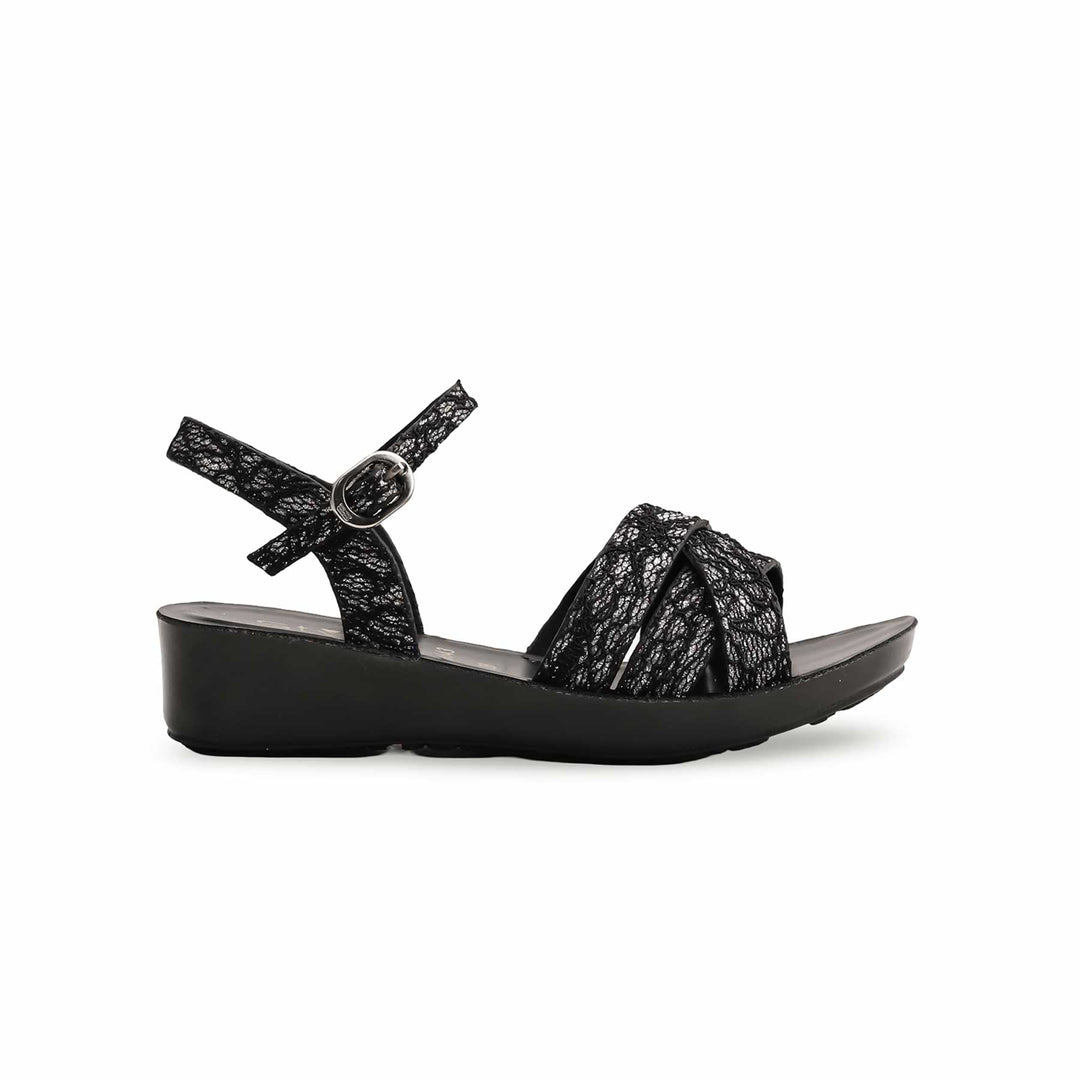 Girls Black Casual Sandal KD9843