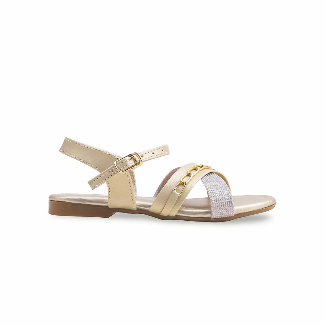 Girls Golden Formal Sandal KD9868