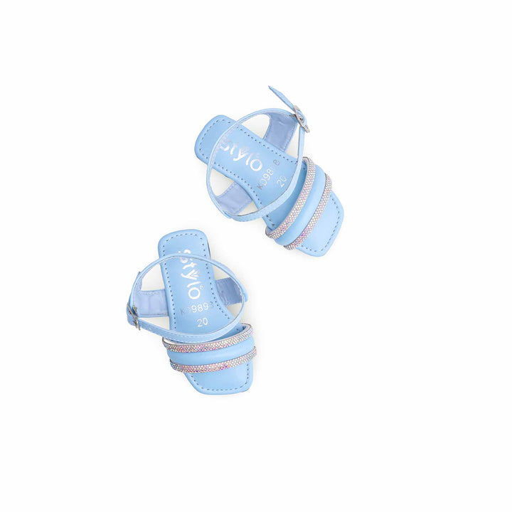 Girls Sky Blue Formal Sandal KD9898