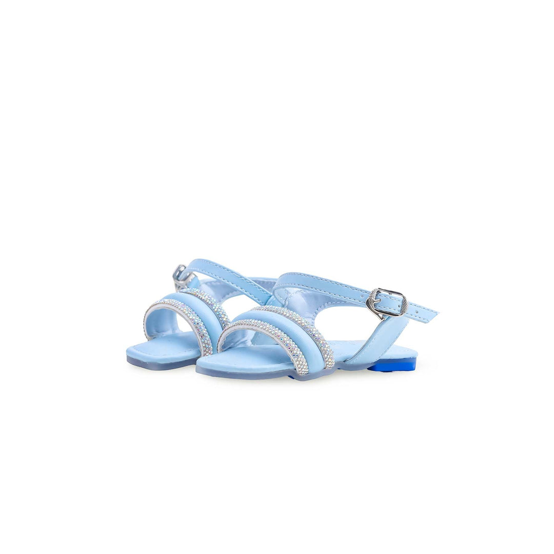 Girls Sky Blue Formal Sandal KD9898