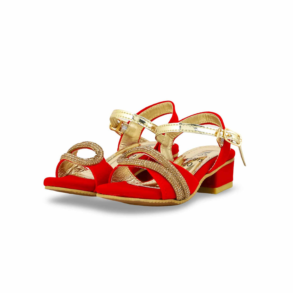 Girls Red Fancy Sandal KD9915