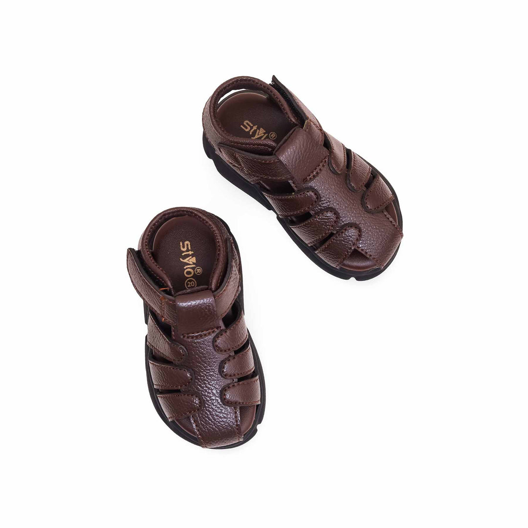 Boys Brown Formal Sandal KD9998