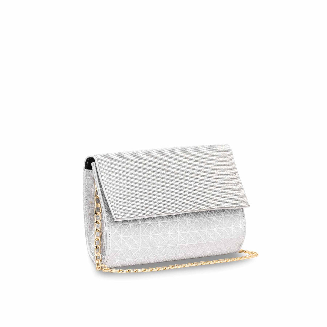 Silver Fancy Clutch P15341