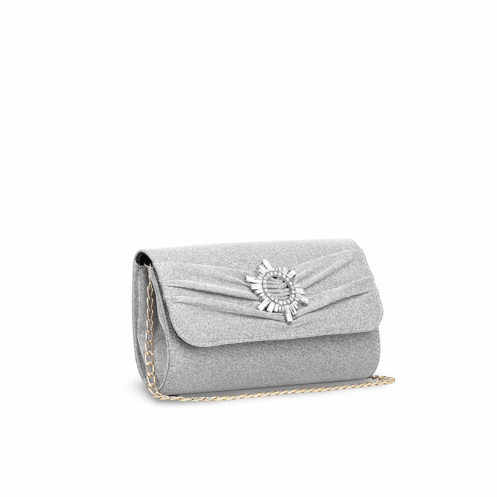 Grey Fancy Clutch P15345