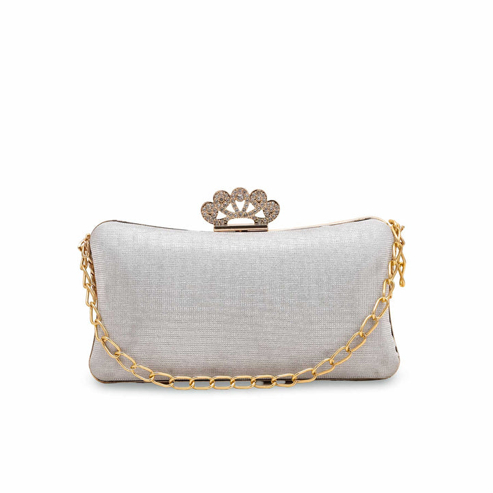 Silver Fancy Clutch P15364