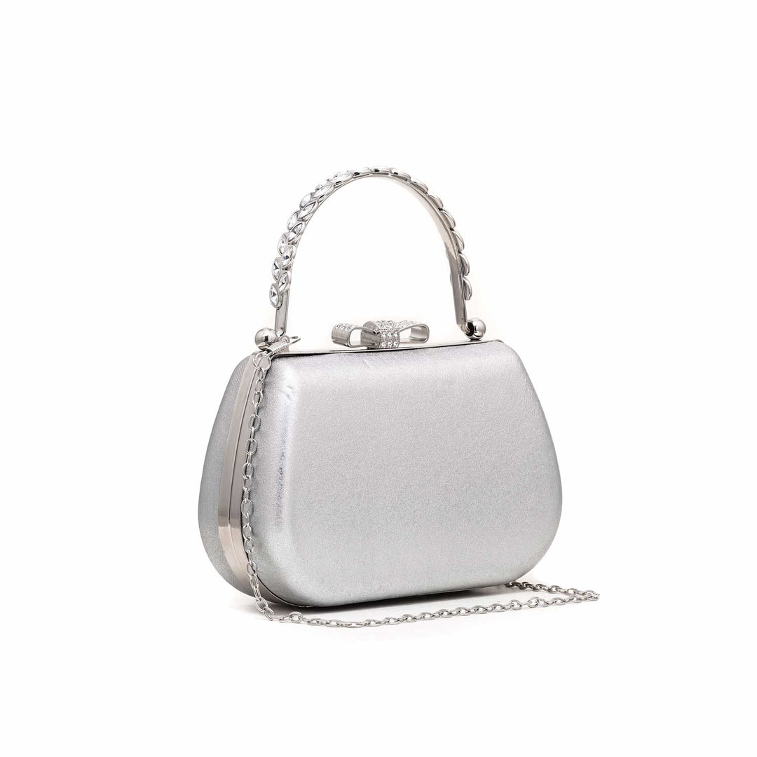 Silver Fancy Clutch P15366