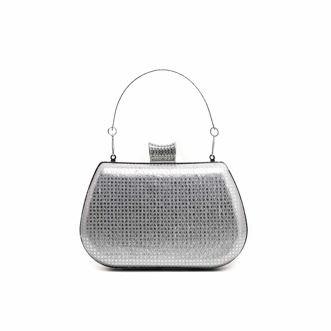 Silver Fancy Clutch P15375