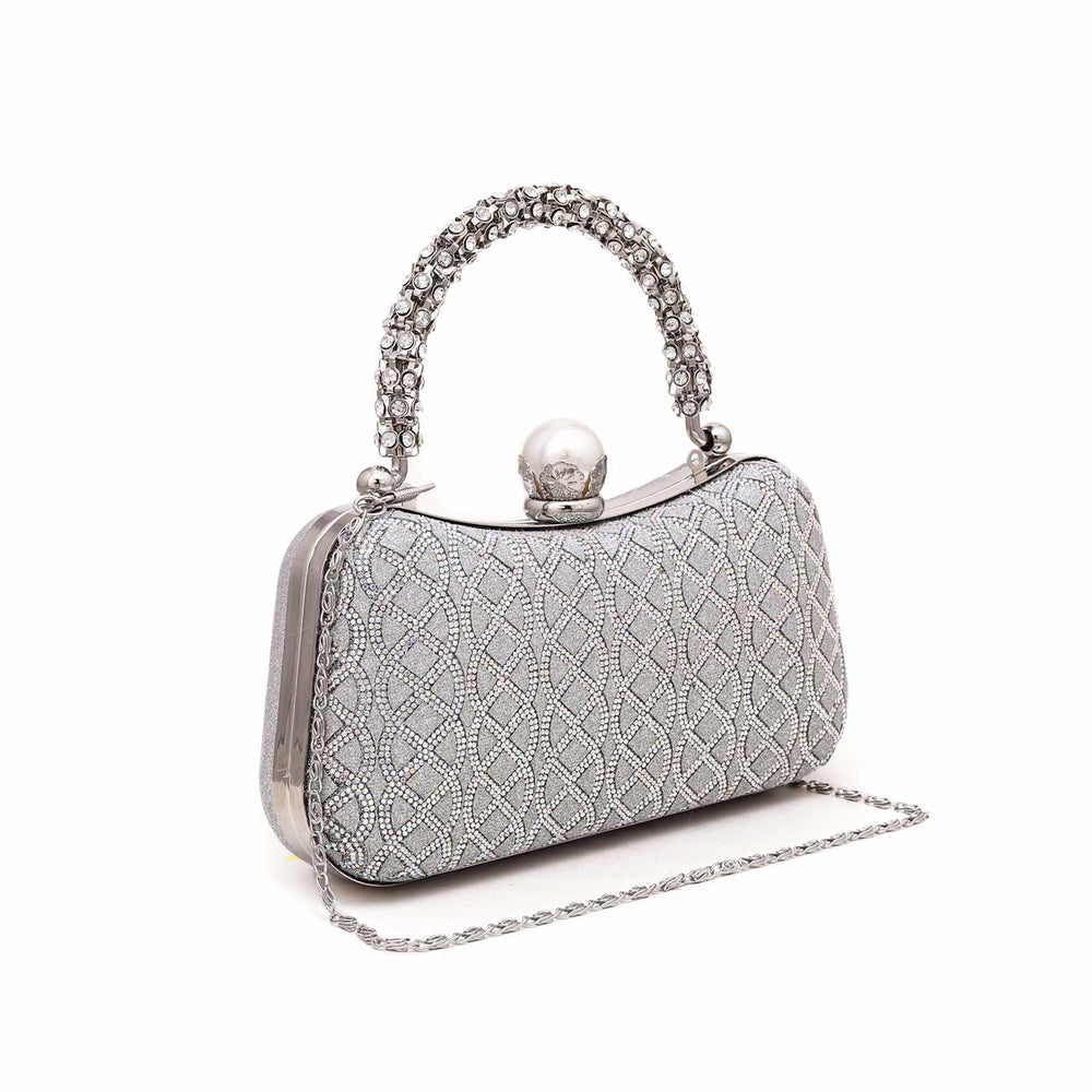 Silver Bridal Clutch P15559