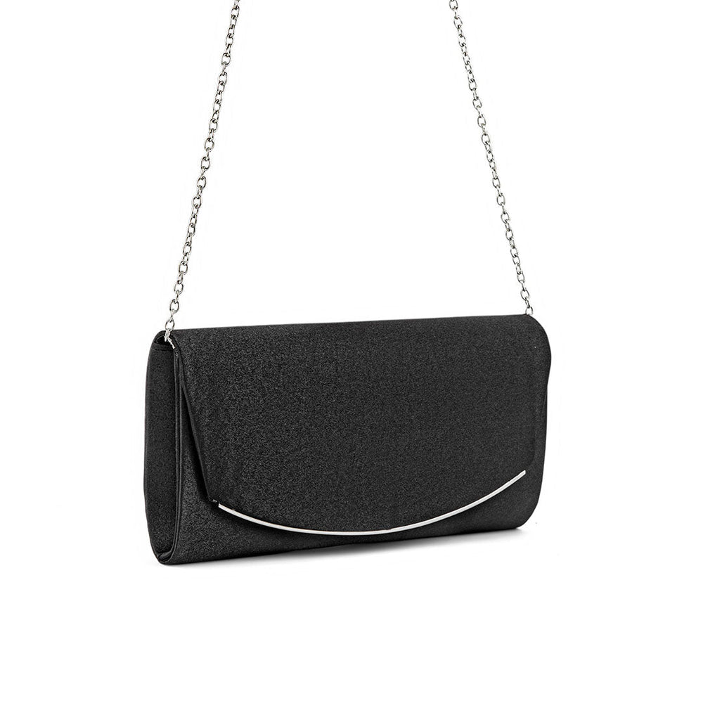 Black Fancy Clutch P24148