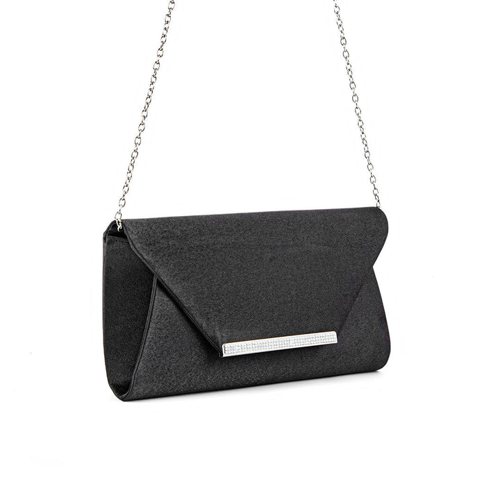 Black Fancy Clutch P24149