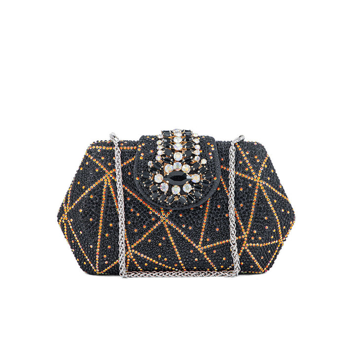 Black Fancy Clutch P24202