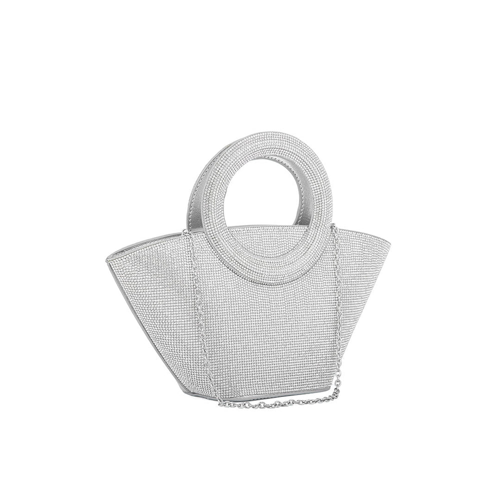 Silver Fancy Hand Bag P24324