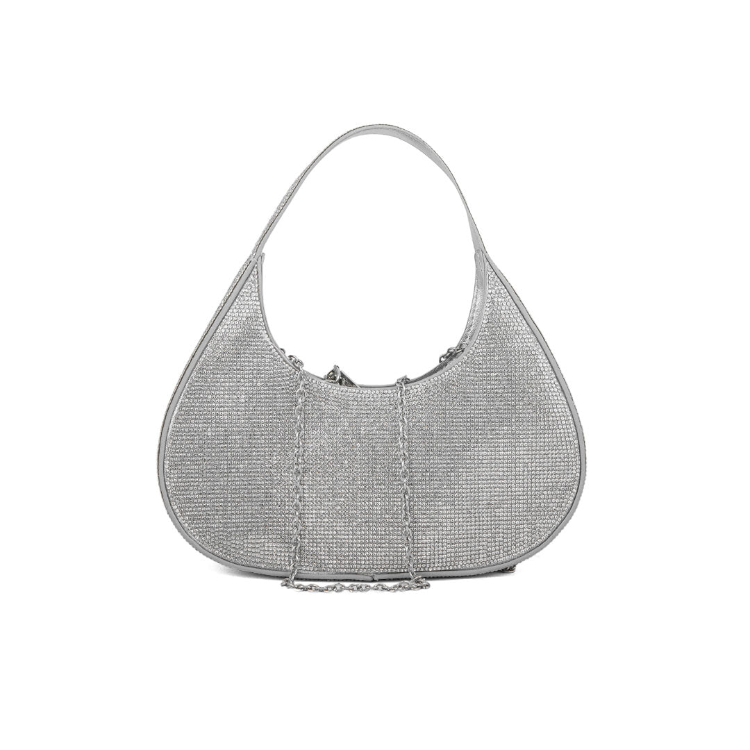 Silver Fancy Hand Bag P24325