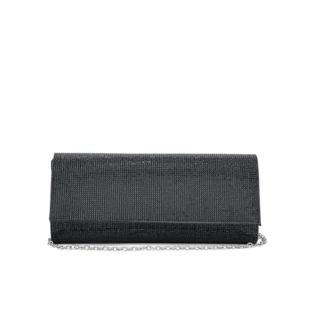 Black Fancy Clutch P24328