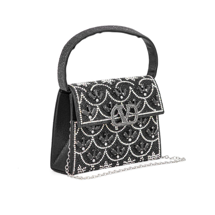 Black Fancy Shoulder Bag P24333