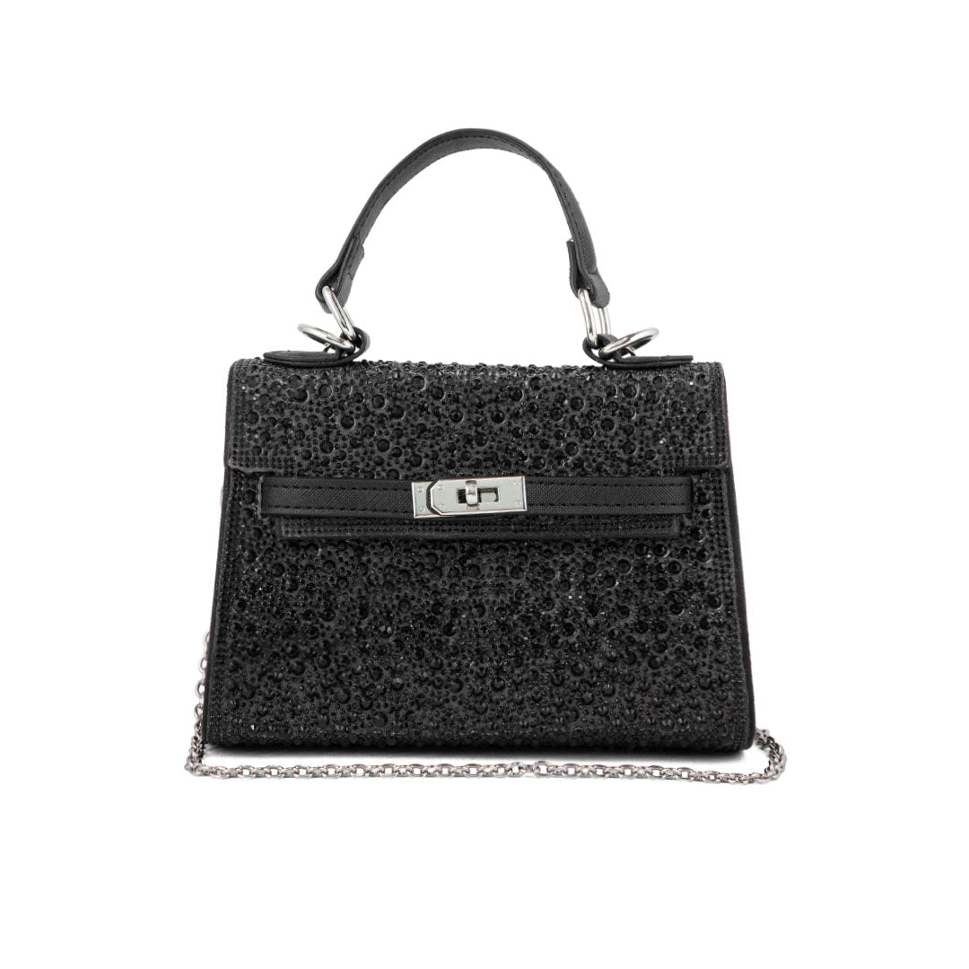 Black Fancy Shoulder Bag P24336