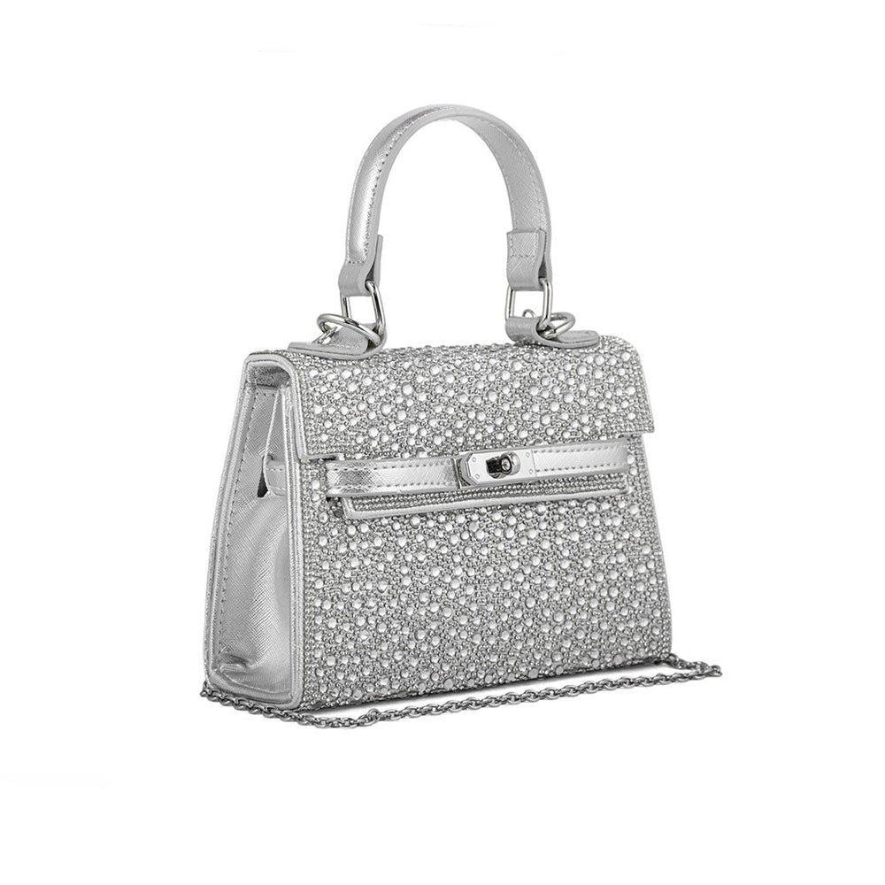 Silver Fancy Shoulder Bag P24336