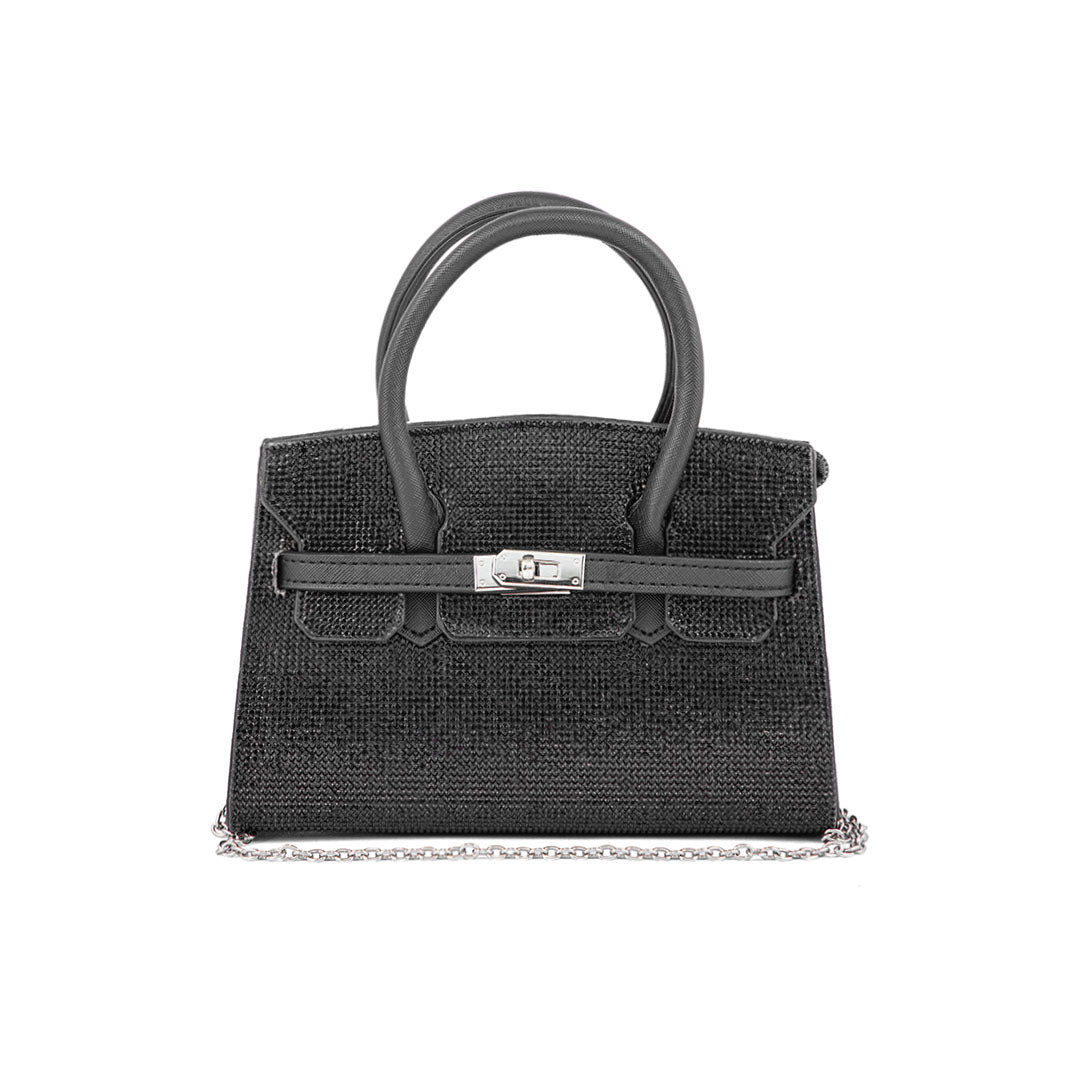 Black Fancy Shoulder Bag P24337