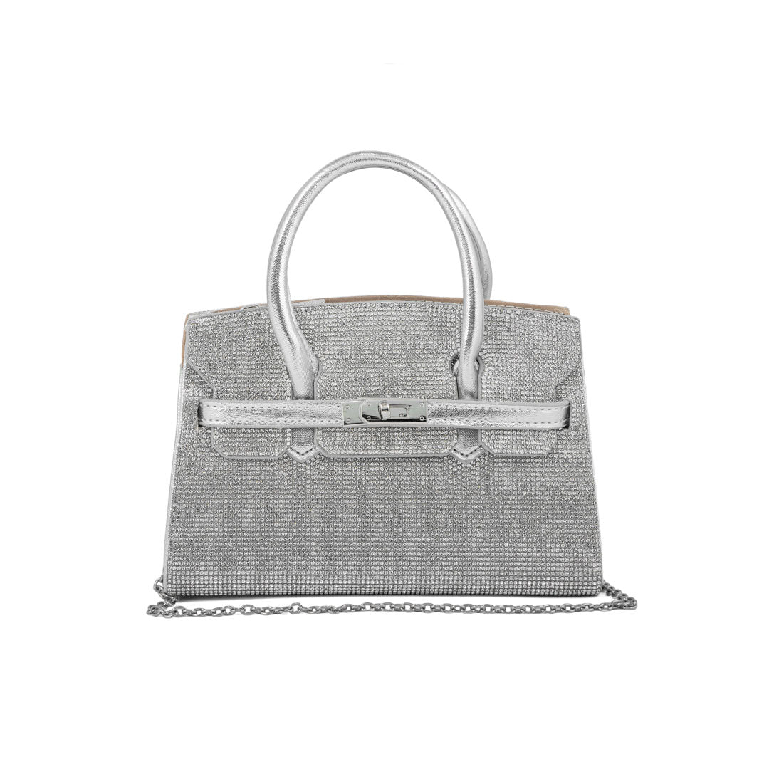 Silver Fancy Shoulder Bag P24337