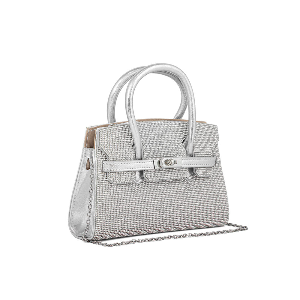 Silver Fancy Shoulder Bag P24337