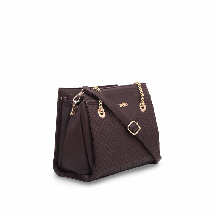 Coffee Formal Hand Bag P36057