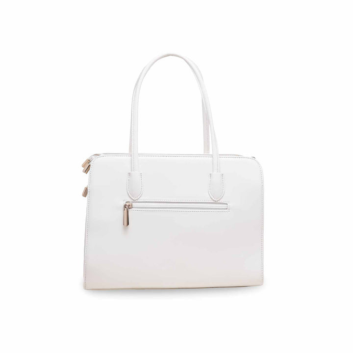 White Formal Hand Bag P36122