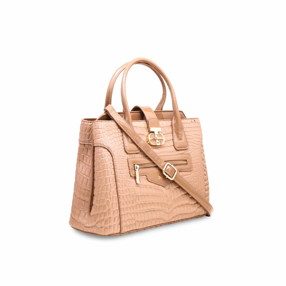 Beige Formal Hand Bag P36125