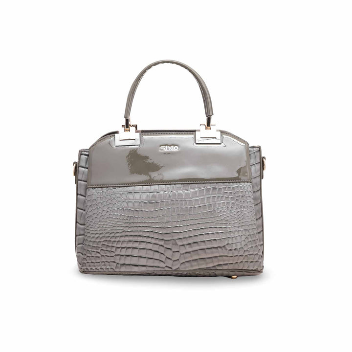 Grey Formal Hand Bag P36126