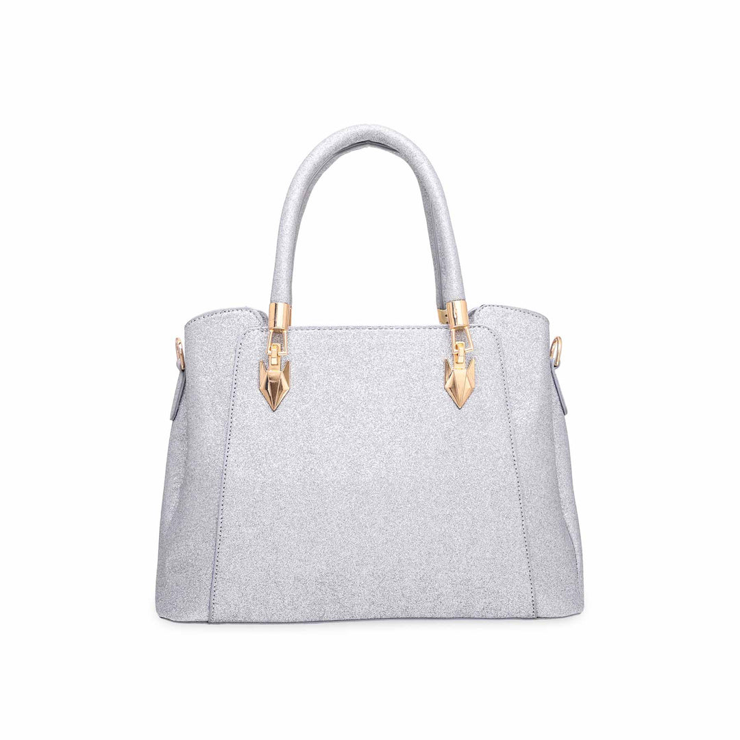 Silver Fancy Hand Bag P54397