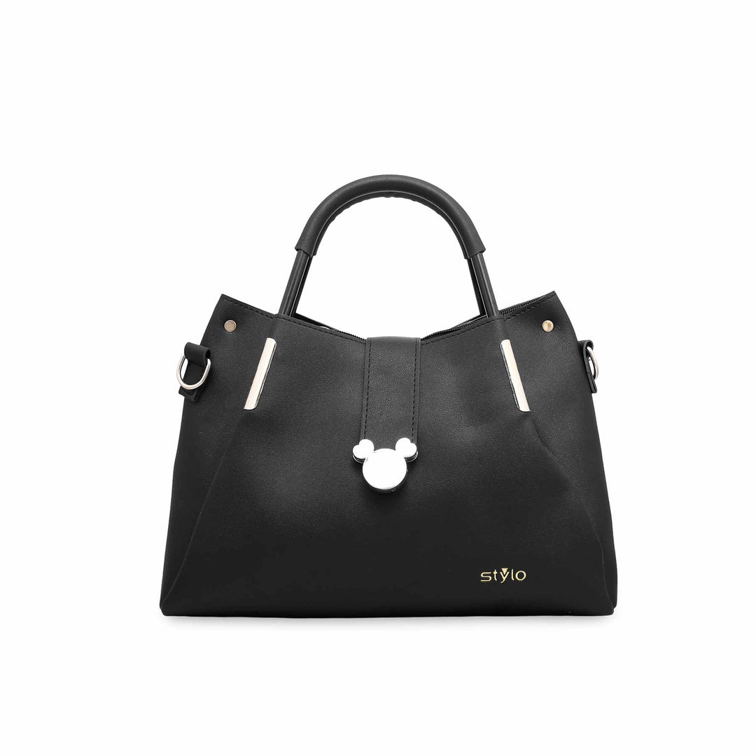 Black Formal Hand Bag P55386