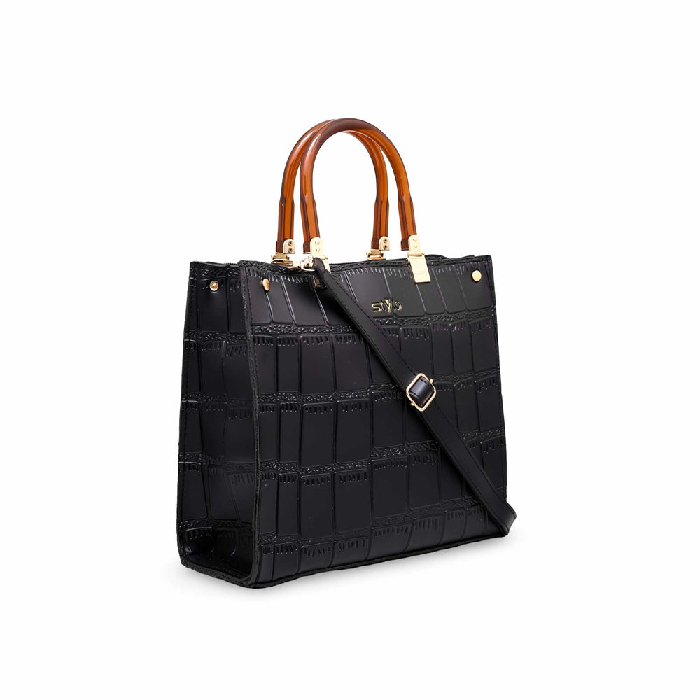 Black Formal Hand Bag P55472