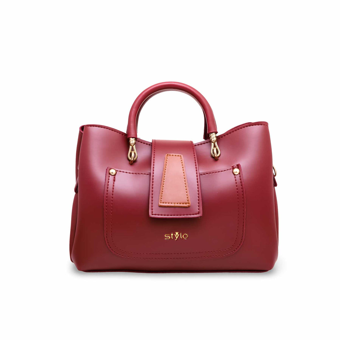 Maroon Formal Hand Bag P55474