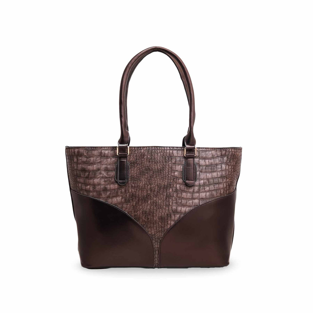 Brown Formal Shoulder Bag For Women P55612