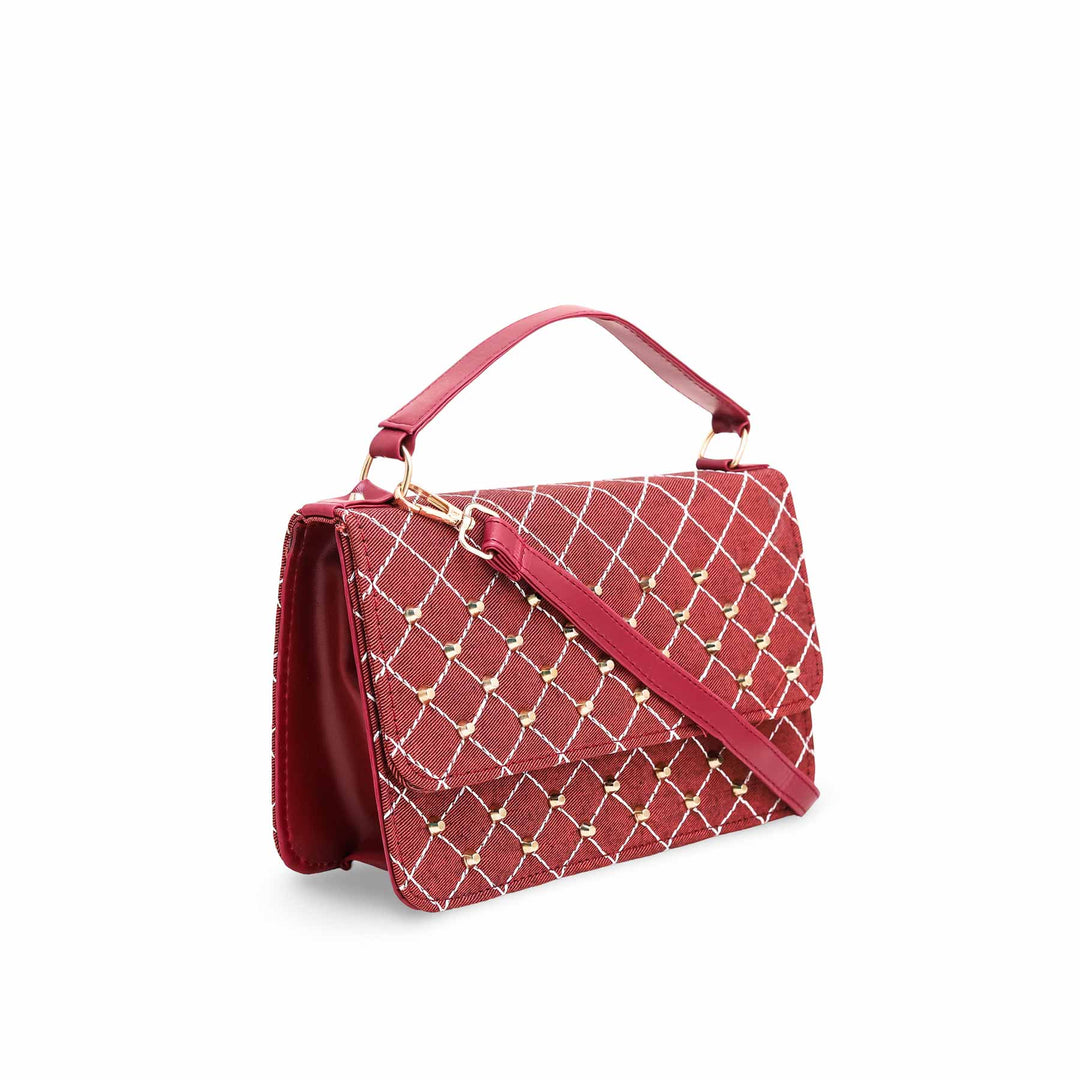 Maroon Formal Shoulder Bag P56092