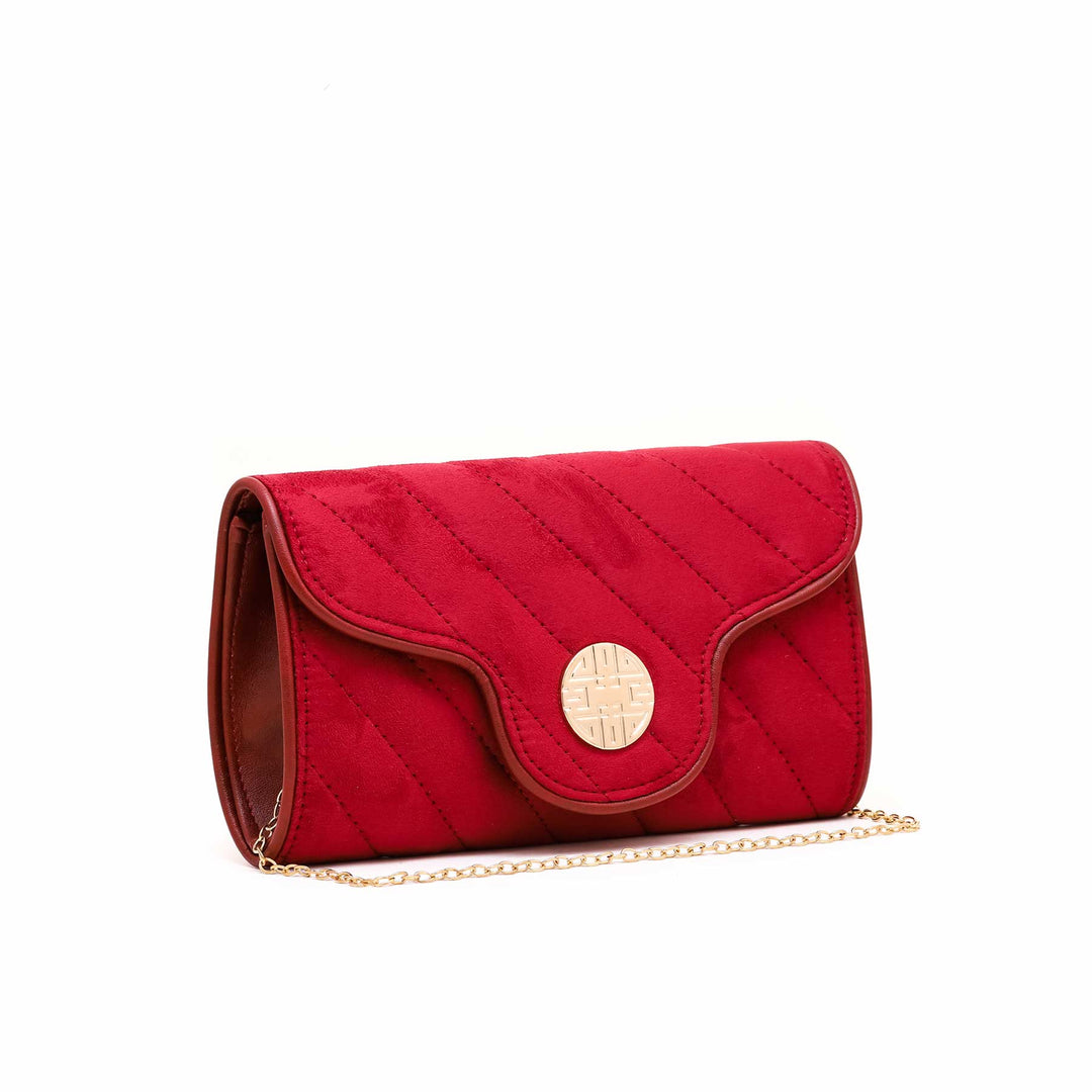 Maroon Casual Clutch P60310