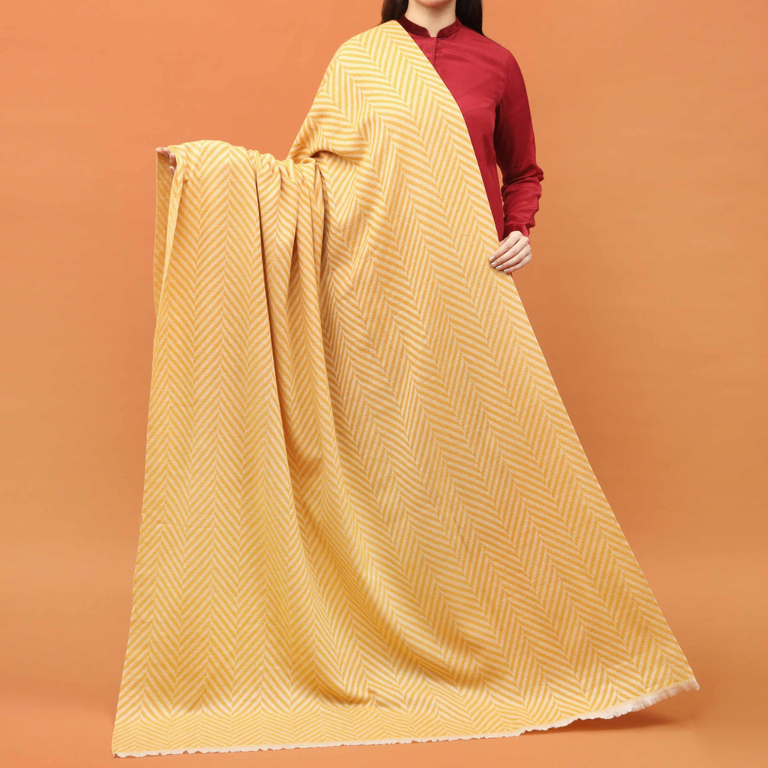 Mustard Acrylic Winter Shawl PN4365