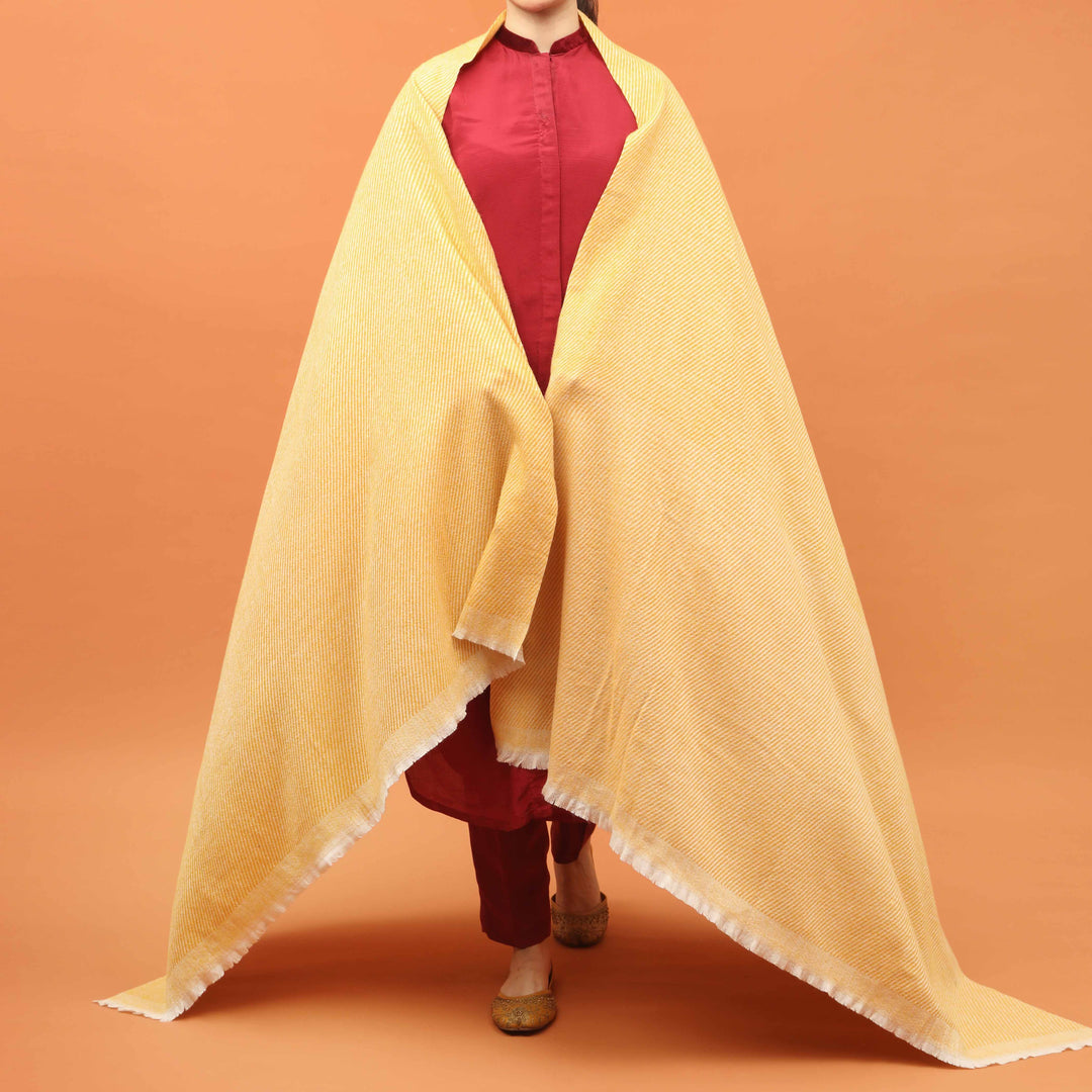 Mustard Acrylic Winter Shawl PN4379