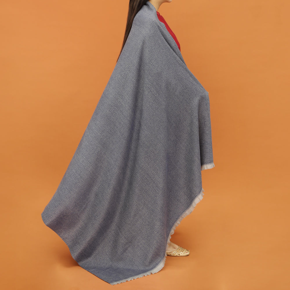 Blue Acrylic Winter Shawl PN4384