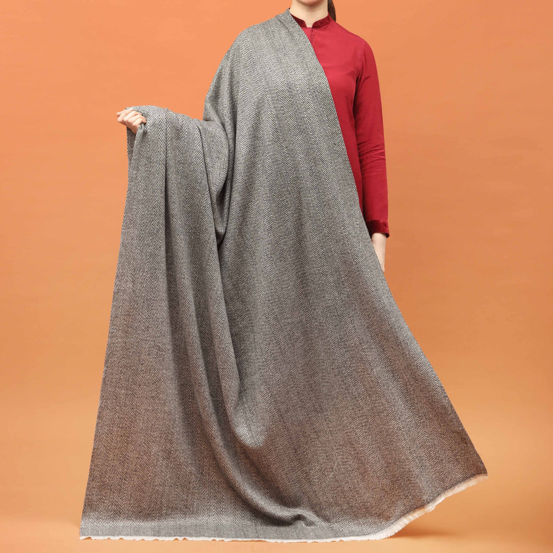 Charcoal Acrylic Winter Shawl PN4391