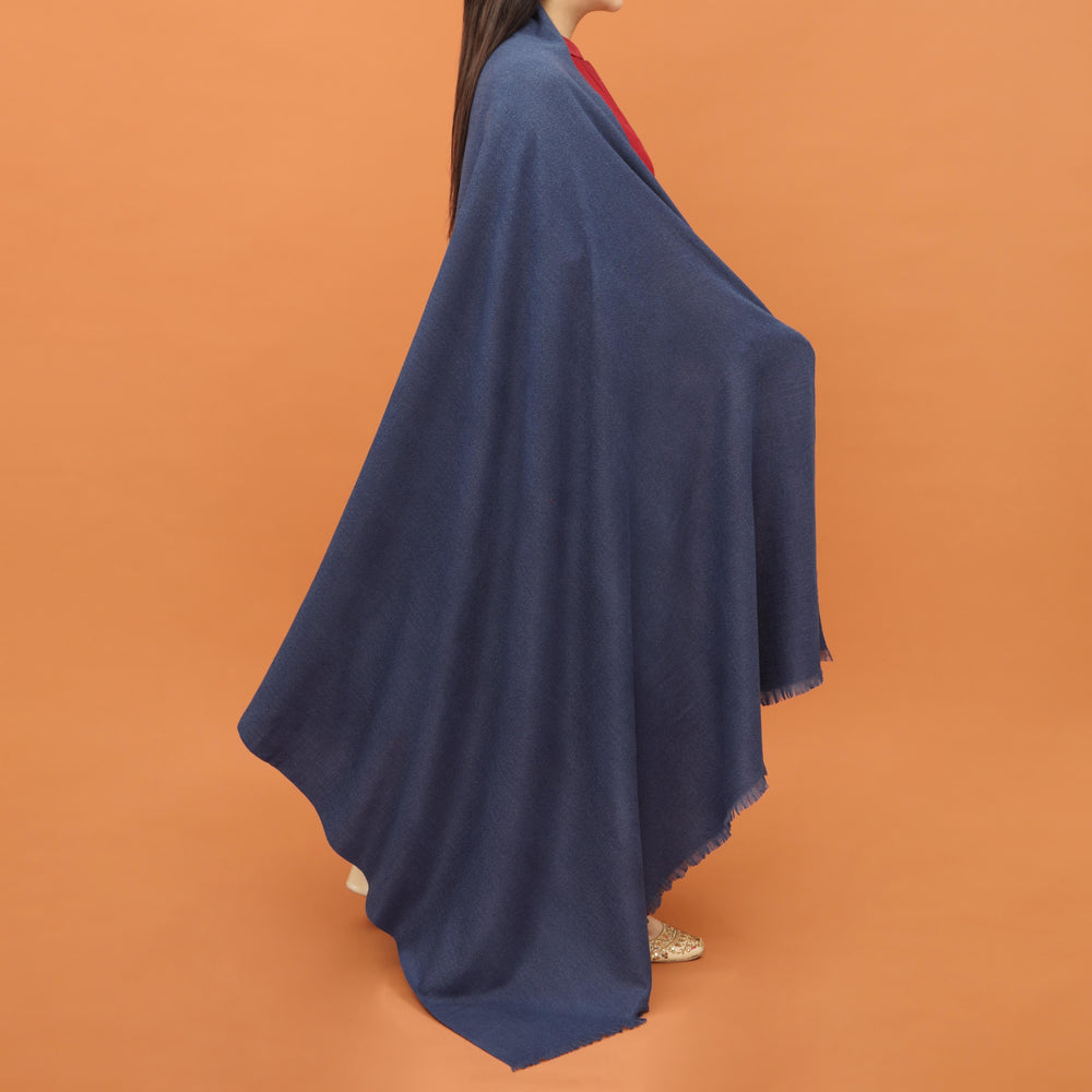 Navy Acrylic Winter Shawl PN4435