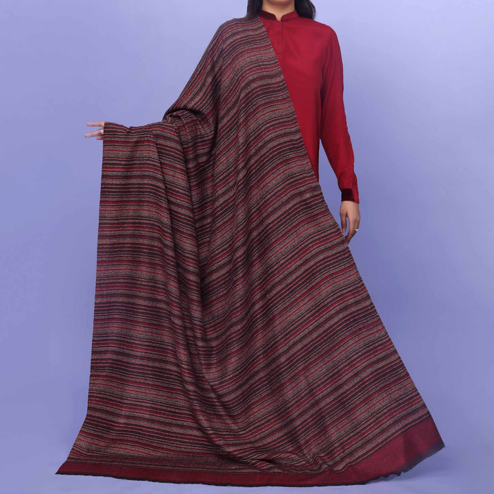 Maroon Acrylic Winter Shawl PN4449