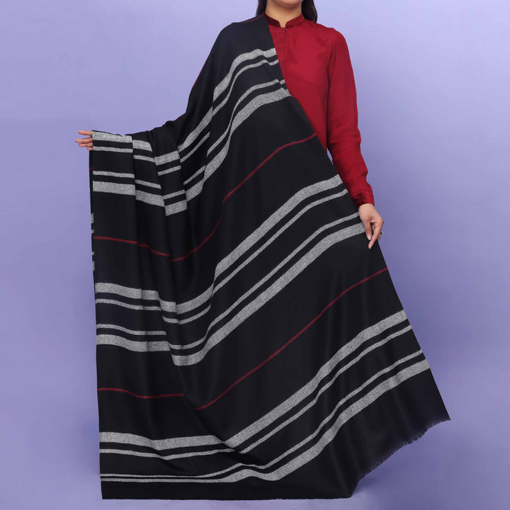 Black Acrylic Winter Shawl PN4472