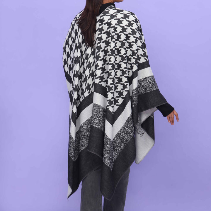 Black Winter Cape Shawl PN4700